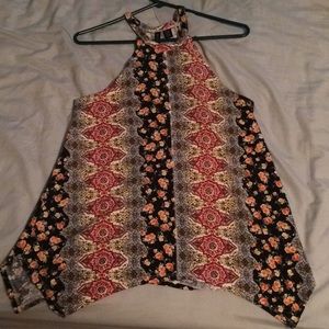 High-neck tank top